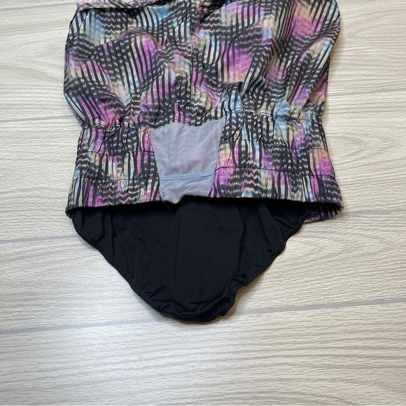 FREE PEOPLE The Way Home Printed Shell High Waisted Lines Running Shorts Size M - Picture 8 of 12